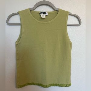 Y2K Green Embellished Forever 21 Tank Top